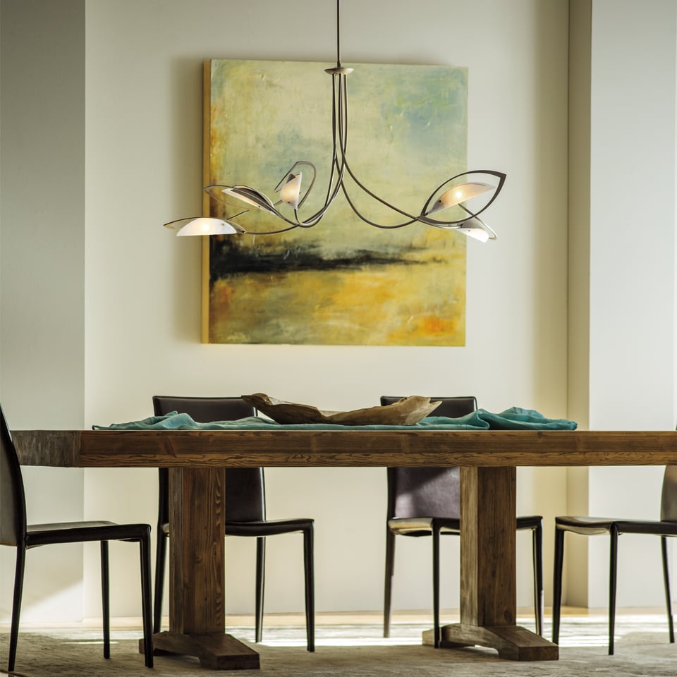 Hubbardton Forge Aerial Pendant Light - Asymmetrical Design, Adjustable Height, UL Damp Rated