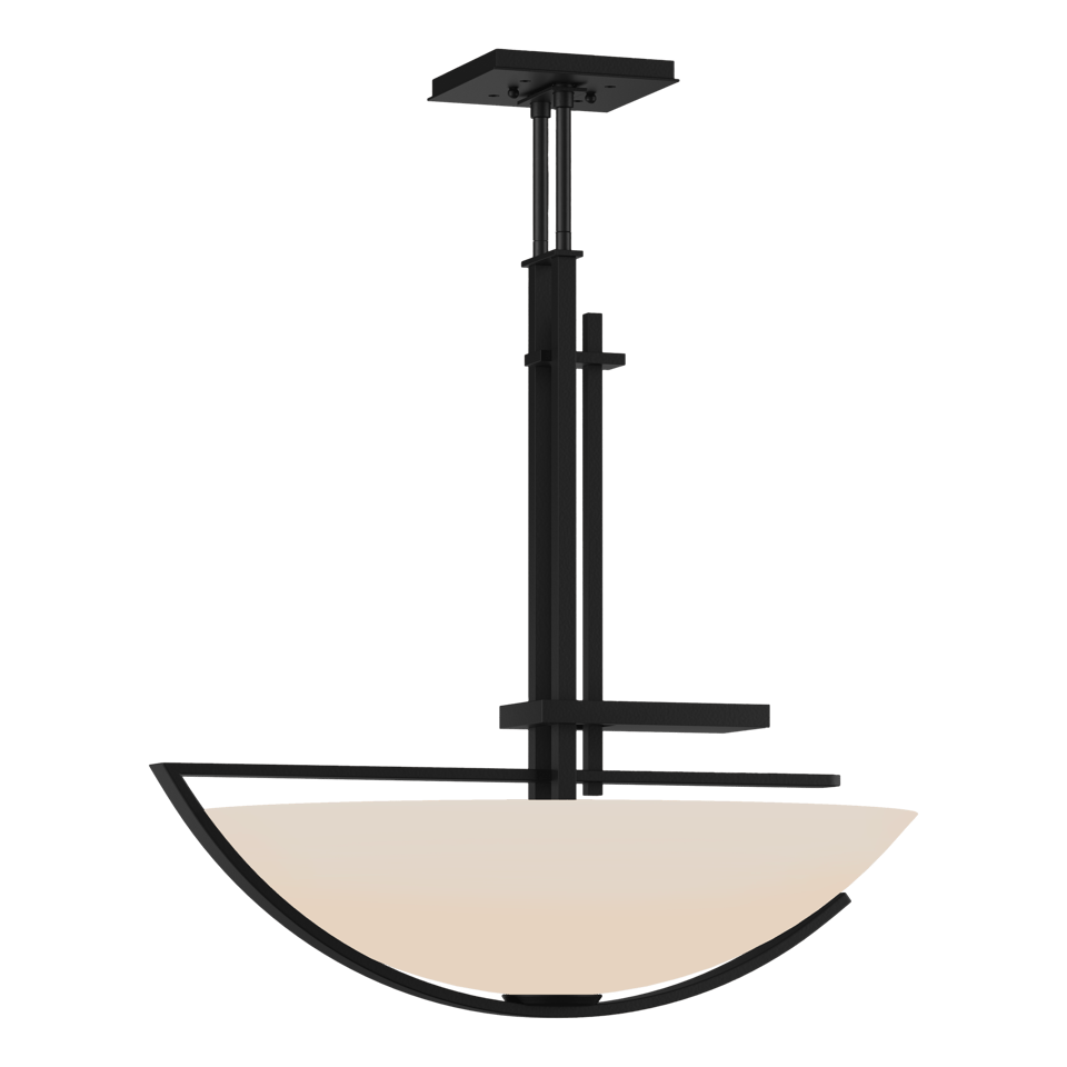 Hubbardton Forge Ondrian Pendant Light 138552 - Asymmetrical Glass Bowl, Customizable Finishes, Dimmable