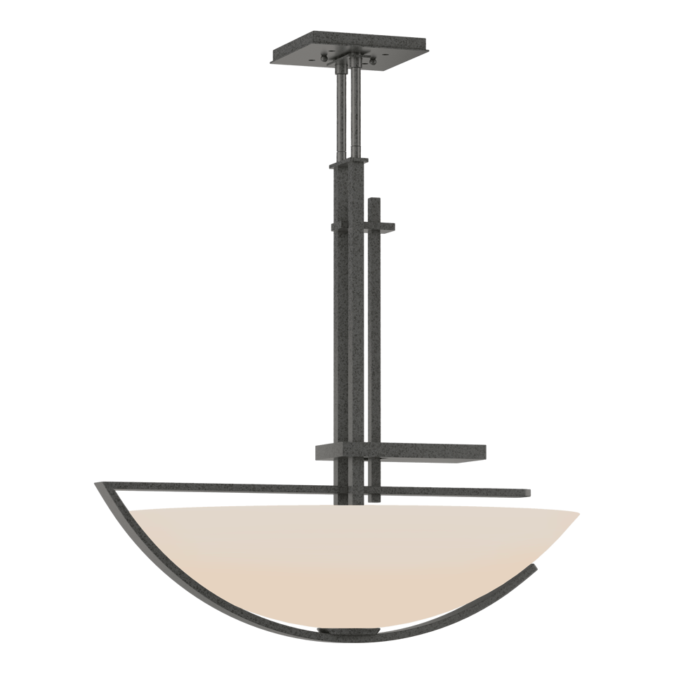 Hubbardton Forge Ondrian Pendant Light 138552 - Asymmetrical Glass Bowl, Customizable Finishes, Dimmable