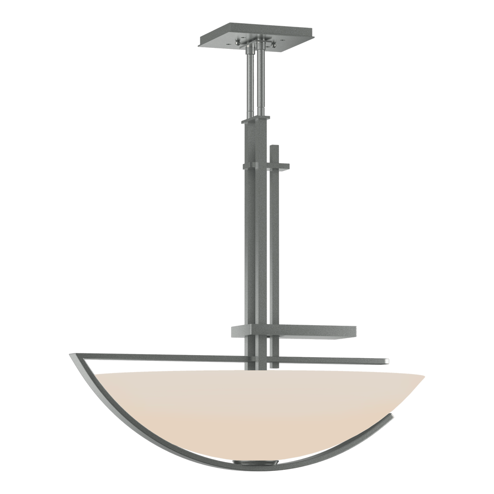 Hubbardton Forge Ondrian Pendant Light 138552 - Asymmetrical Glass Bowl, Customizable Finishes, Dimmable