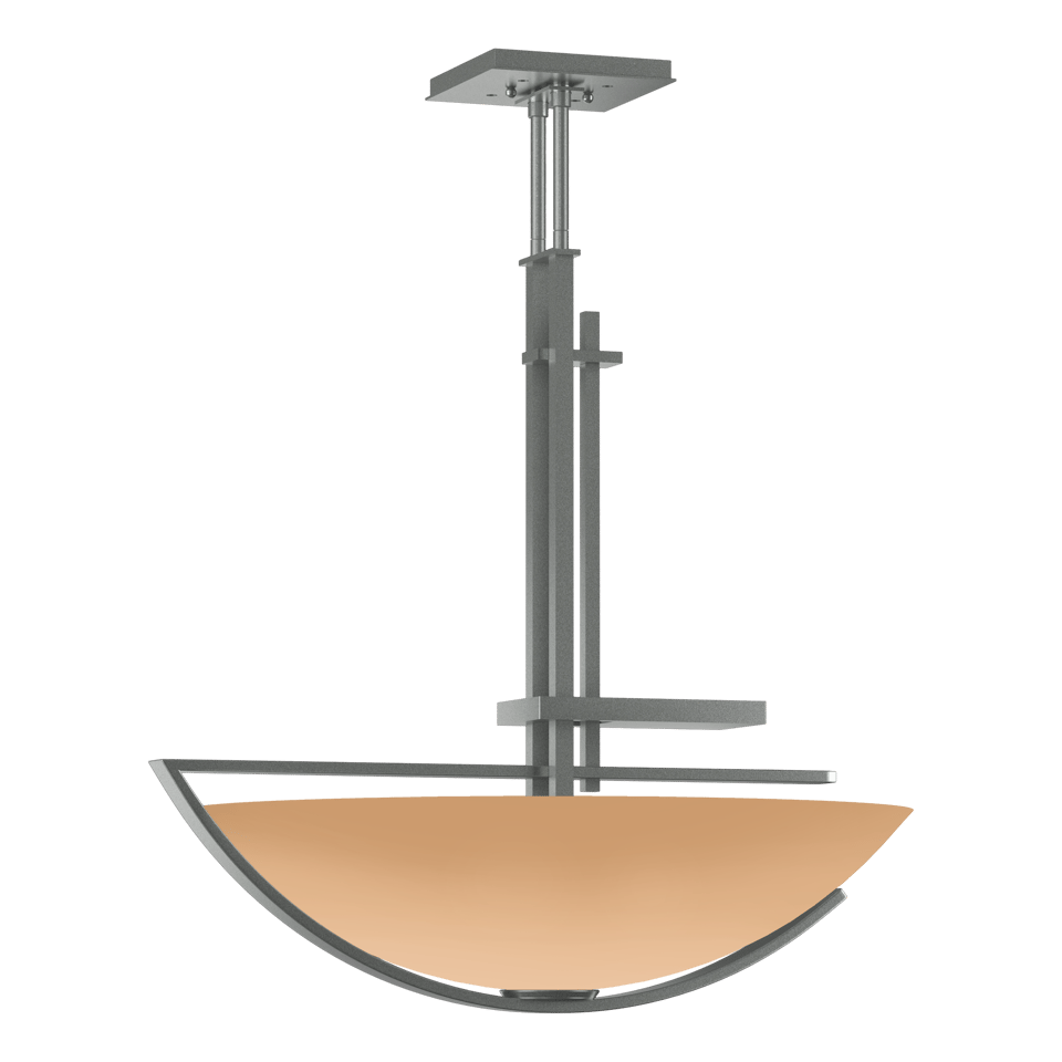 Hubbardton Forge Ondrian Pendant Light 138552 - Asymmetrical Glass Bowl, Customizable Finishes, Dimmable