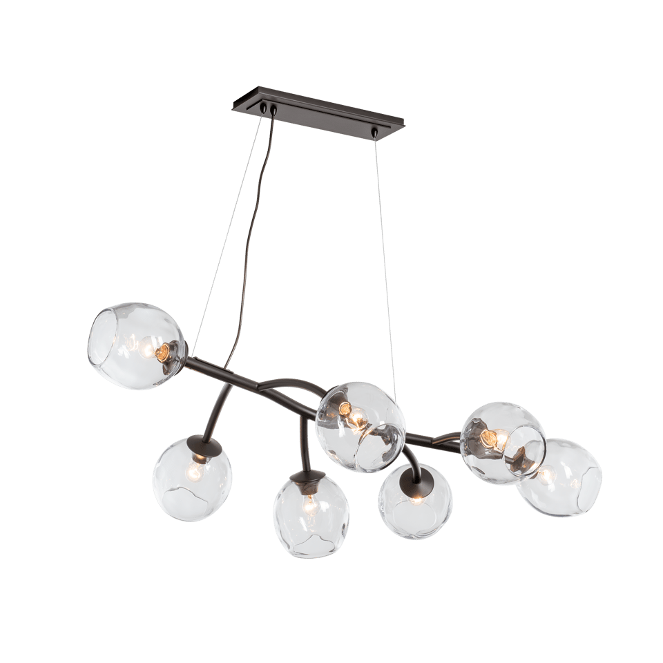 Vine Pendant Light by Hubbardton Forge, Dimmable, 7 Bulbs, Multiple Finishes, UL Damp Rated