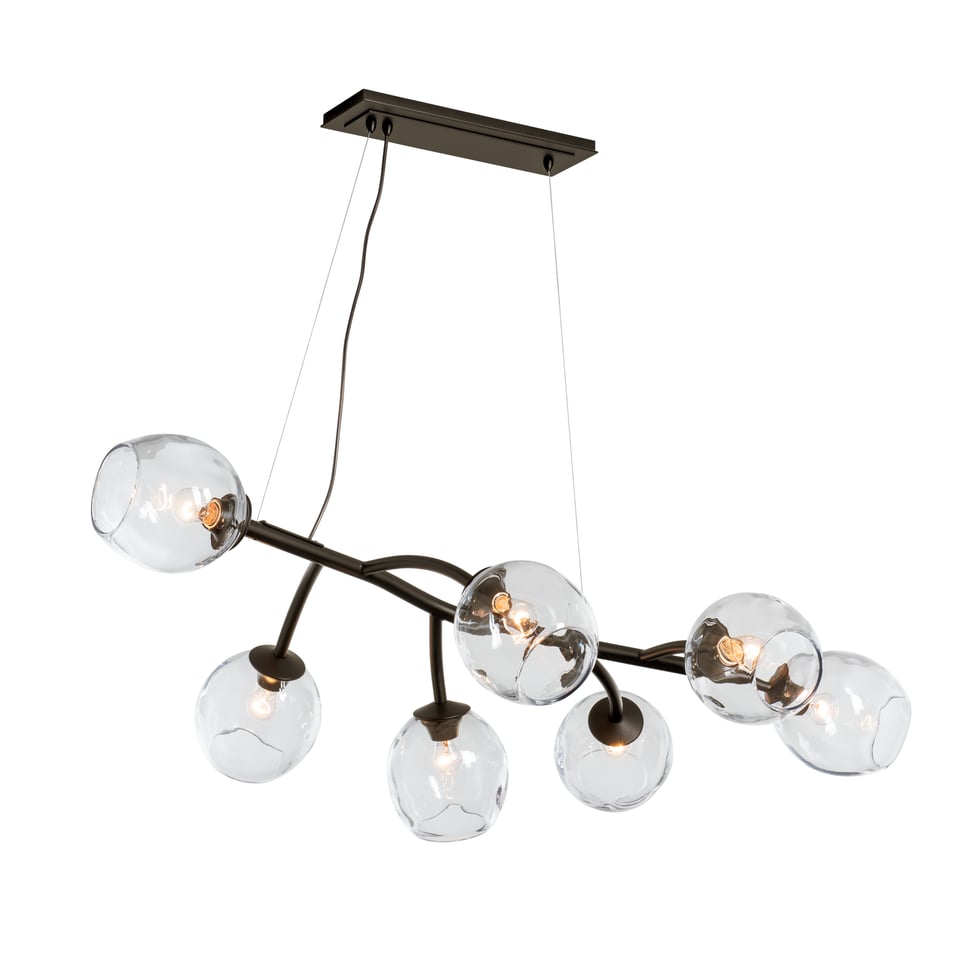 Vine Pendant Light by Hubbardton Forge, Dimmable, 7 Bulbs, Multiple Finishes, UL Damp Rated