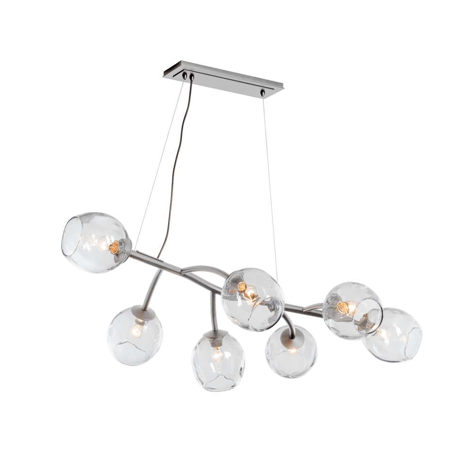 Vine Pendant Light by Hubbardton Forge, Dimmable, 7 Bulbs, Multiple Finishes, UL Damp Rated