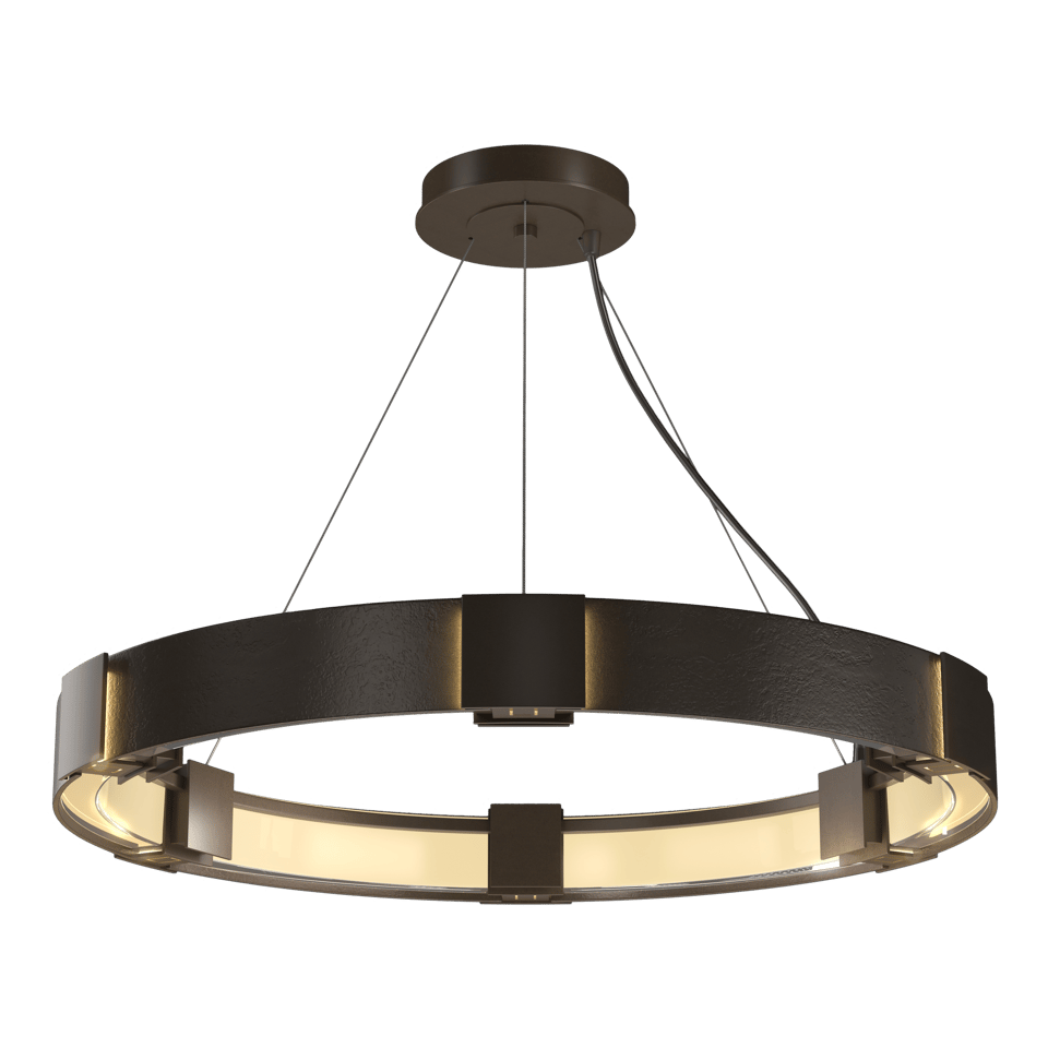 Aura Pendant Light by Hubbardton Forge, Handcrafted, 28.9" Diameter, Multiple Finish Options