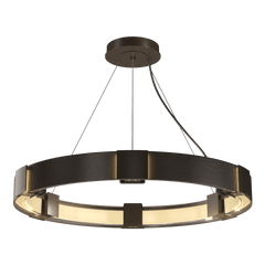 Aura Pendant Light by Hubbardton Forge, Handcrafted, 28.9" Diameter, Multiple Finish Options