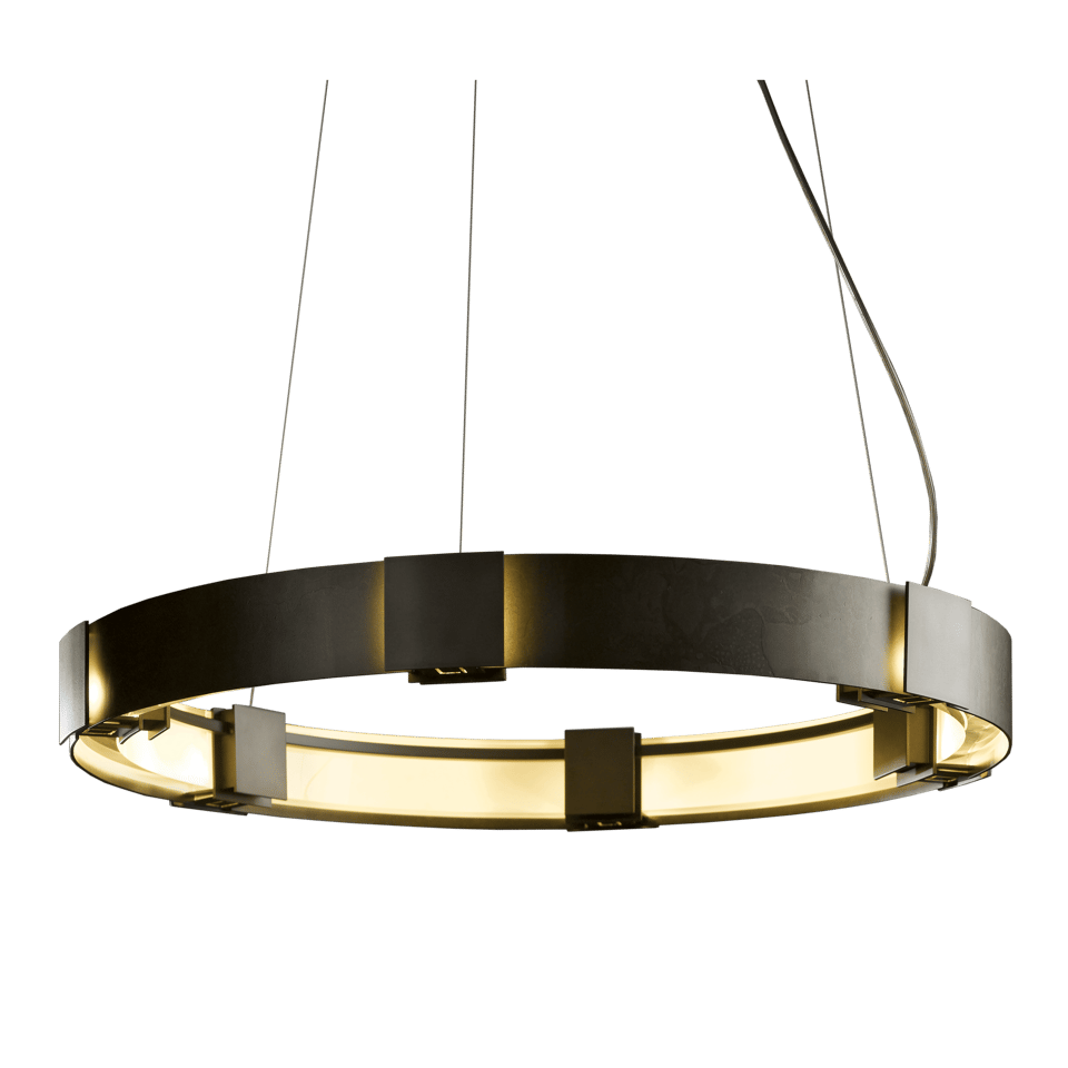 Aura Pendant Light by Hubbardton Forge, Handcrafted, 28.9" Diameter, Multiple Finish Options