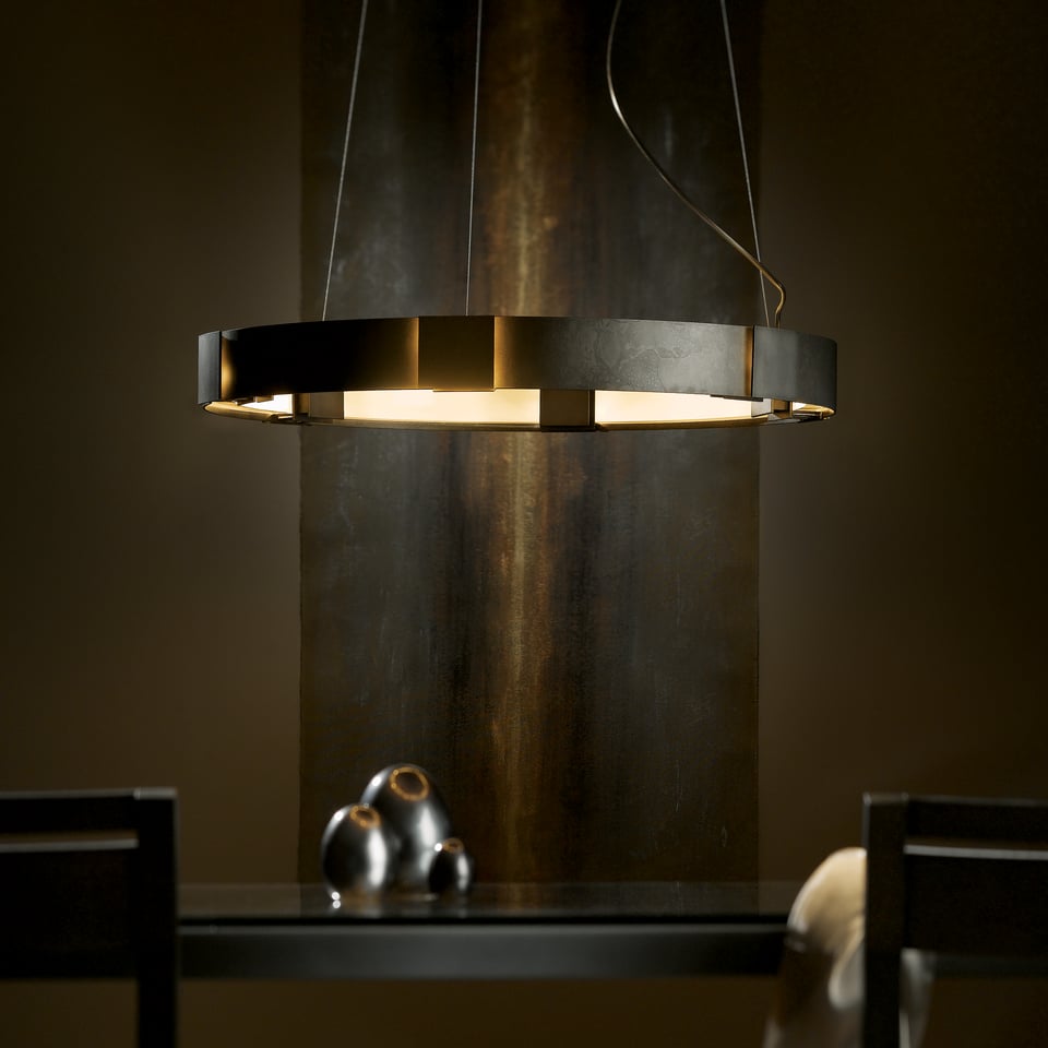 Aura Pendant Light by Hubbardton Forge, Handcrafted, 28.9" Diameter, Multiple Finish Options