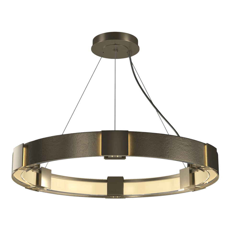 Aura Pendant Light by Hubbardton Forge, Handcrafted, 28.9" Diameter, Multiple Finish Options