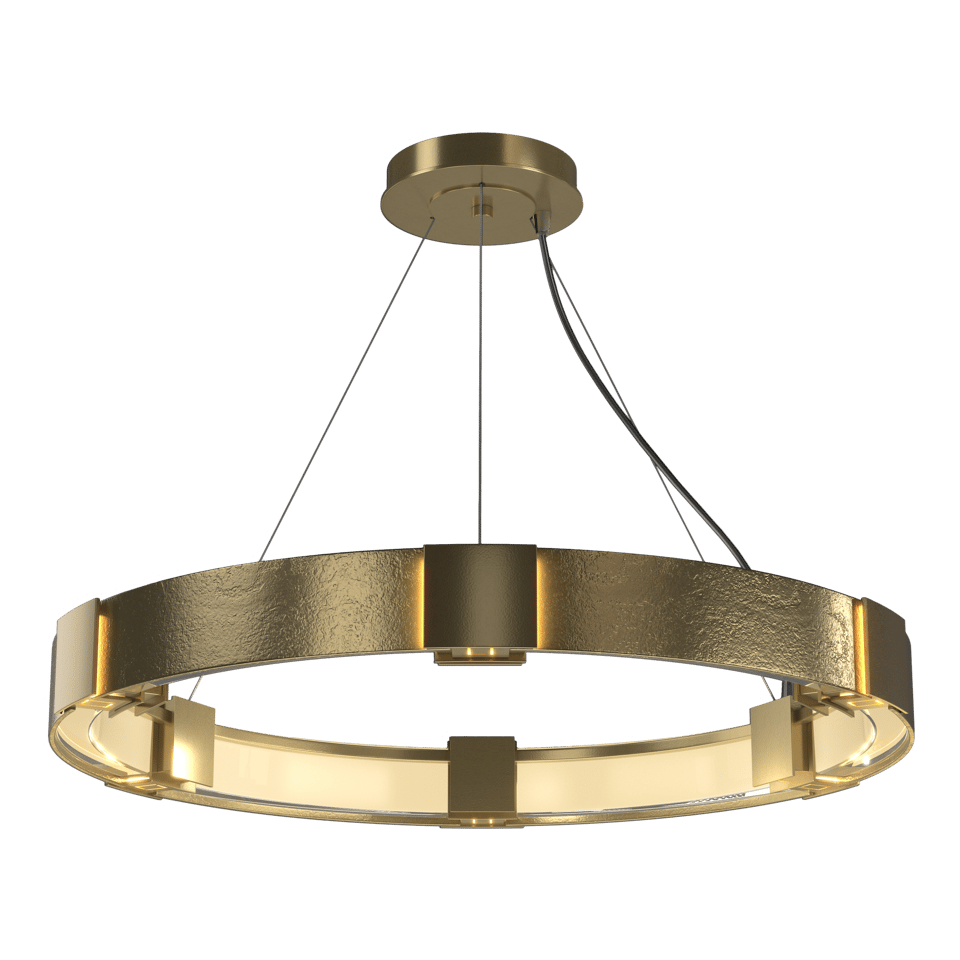 Aura Pendant Light by Hubbardton Forge, Handcrafted, 28.9" Diameter, Multiple Finish Options