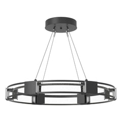 Aura Glass Pendant Light by Hubbardton Forge, 6-Light Dimmable Fixture, Customizable Finish Options