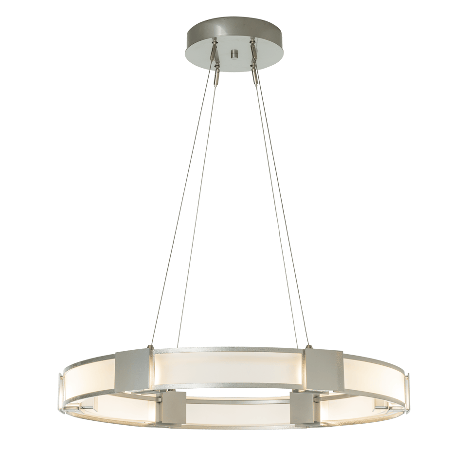 Aura Glass Pendant Light by Hubbardton Forge, 6-Light Dimmable Fixture, Customizable Finish Options