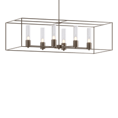 Portico Pendant Light by Hubbardton Forge, 6 Bulbs, Dimmable, Modern Twist on Classic Design, 12" Height