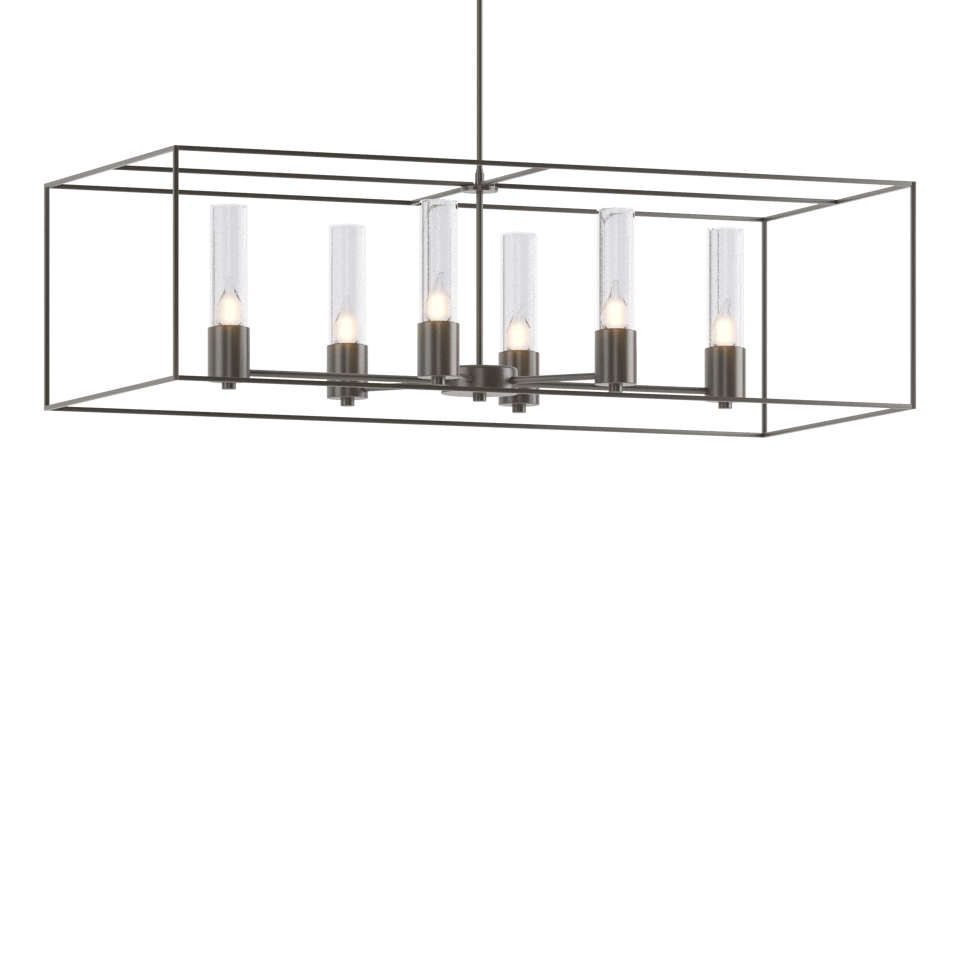 Portico Pendant Light by Hubbardton Forge, 6 Bulbs, Dimmable, Modern Twist on Classic Design, 12" Height