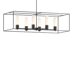 Portico Pendant Light by Hubbardton Forge, 6 Bulbs, Dimmable, Modern Twist on Classic Design, 12" Height