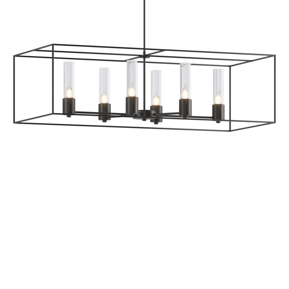 Portico Pendant Light by Hubbardton Forge, 6 Bulbs, Dimmable, Modern Twist on Classic Design, 12" Height