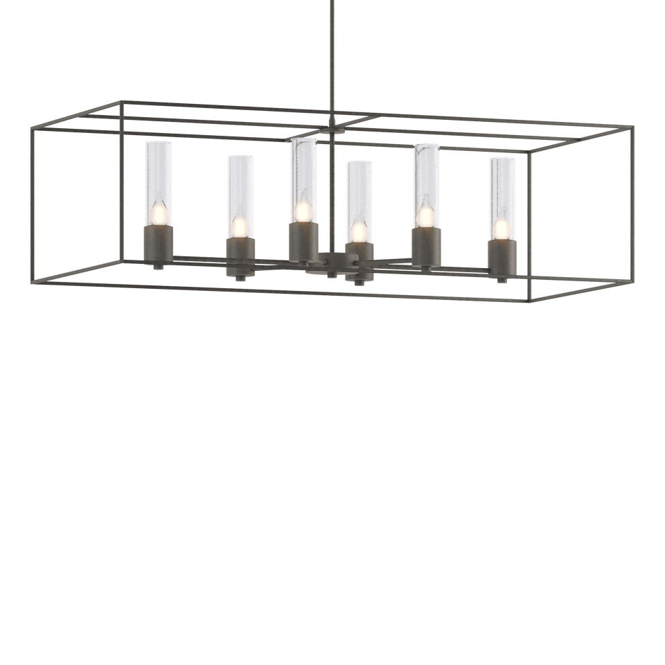 Portico Pendant Light by Hubbardton Forge, 6 Bulbs, Dimmable, Modern Twist on Classic Design, 12" Height