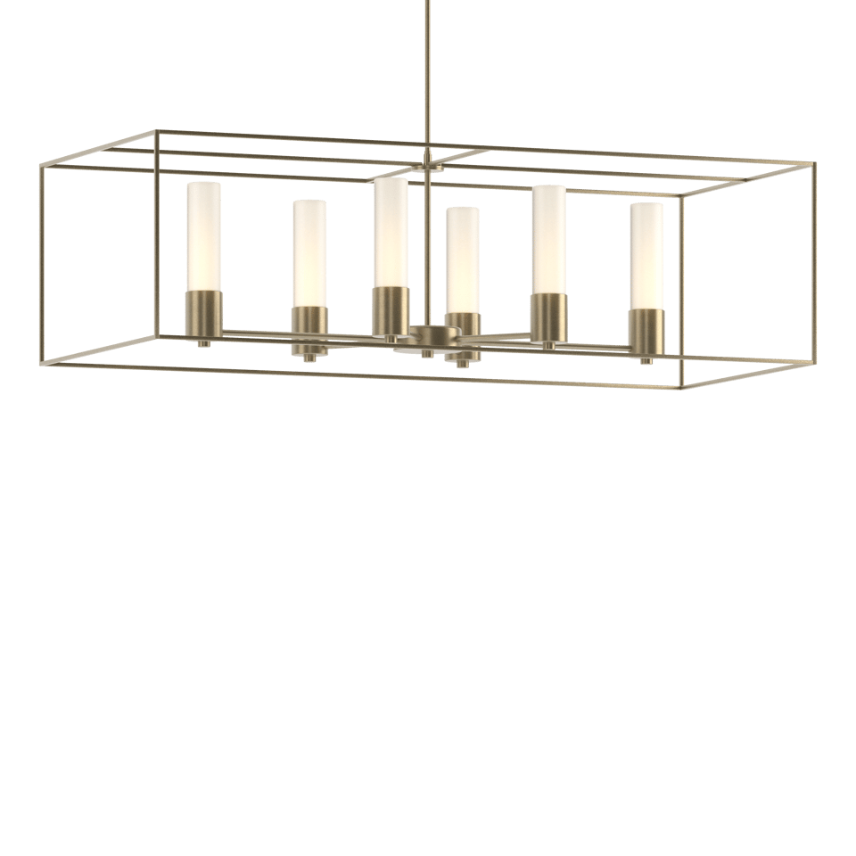 Portico Pendant Light by Hubbardton Forge, 6 Bulbs, Dimmable, Modern Twist on Classic Design, 12" Height