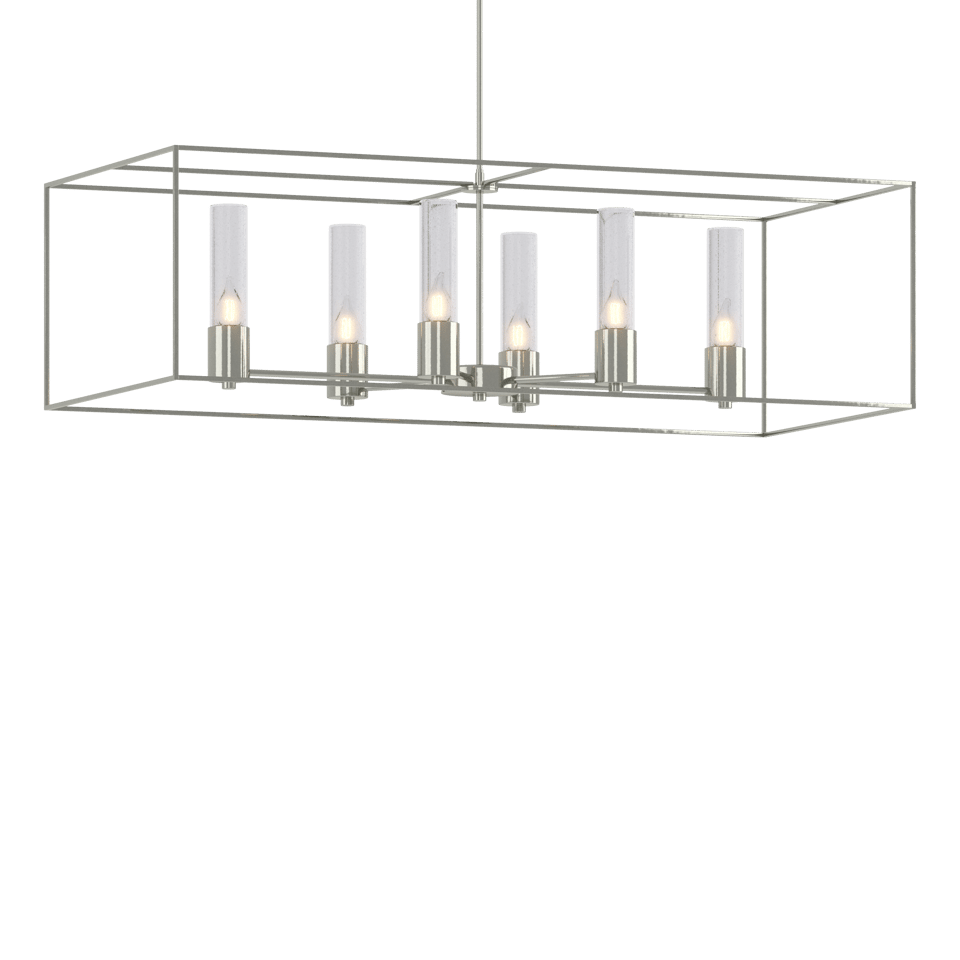 Portico Pendant Light by Hubbardton Forge, 6 Bulbs, Dimmable, Modern Twist on Classic Design, 12" Height