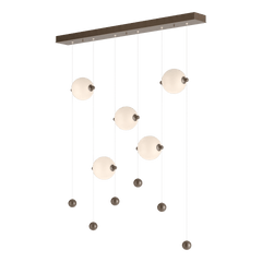 Hubbardton Forge Abacus 5-Light LED Pendant Light, Dimmable, Energy Efficient, Damp Rated