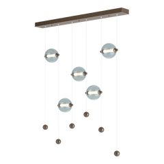 Hubbardton Forge Abacus 5-Light LED Pendant Light, Dimmable, Energy Efficient, Damp Rated