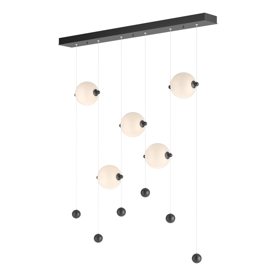 Hubbardton Forge Abacus 5-Light LED Pendant Light, Dimmable, Energy Efficient, Damp Rated