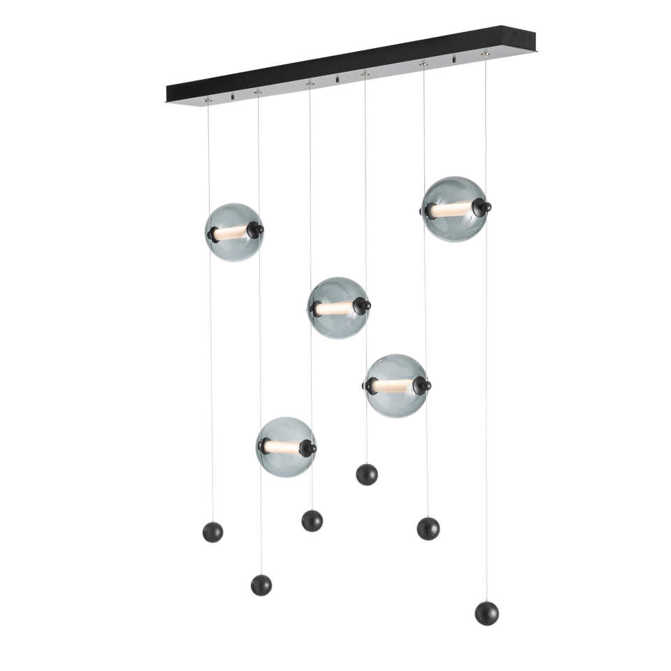 Hubbardton Forge Abacus 5-Light LED Pendant Light, Dimmable, Energy Efficient, Damp Rated