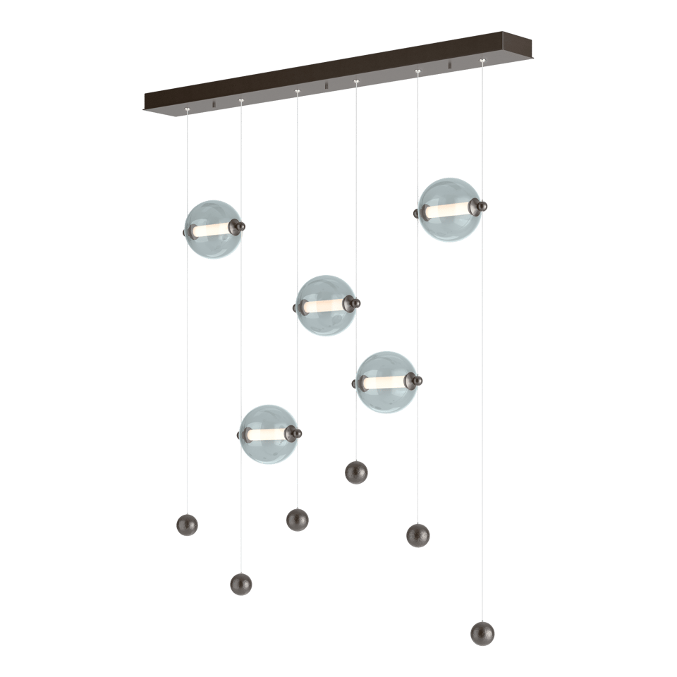 Hubbardton Forge Abacus 5-Light LED Pendant Light, Dimmable, Energy Efficient, Damp Rated