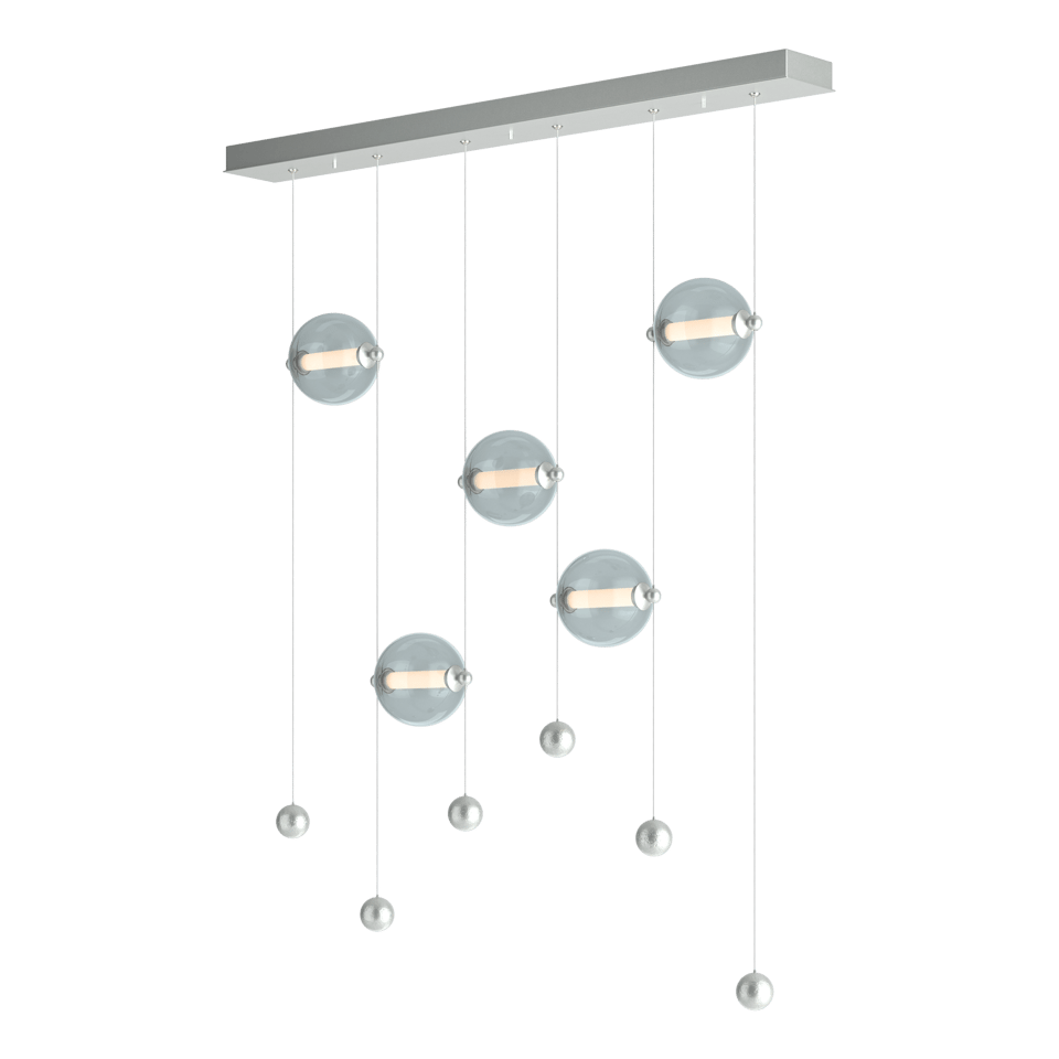 Hubbardton Forge Abacus 5-Light LED Pendant Light, Dimmable, Energy Efficient, Damp Rated