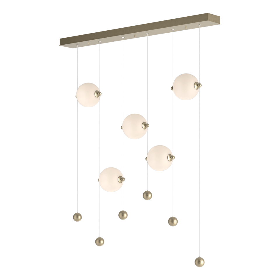 Hubbardton Forge Abacus 5-Light LED Pendant Light, Dimmable, Energy Efficient, Damp Rated