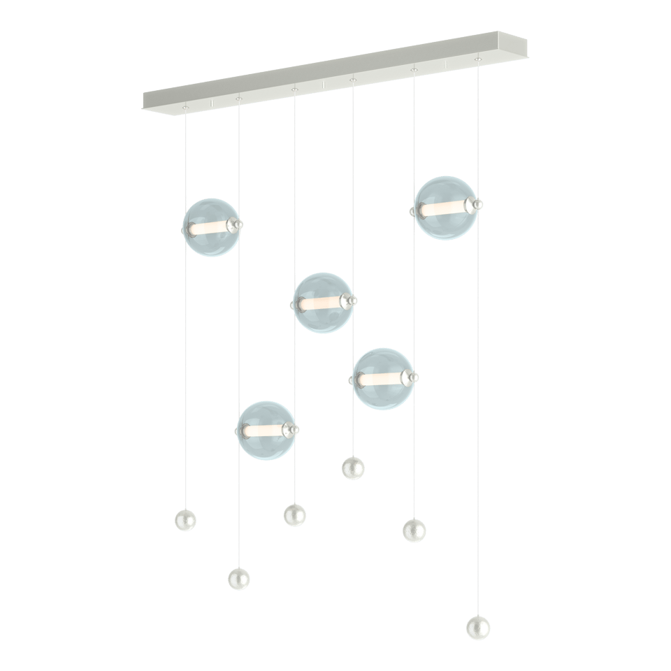 Hubbardton Forge Abacus 5-Light LED Pendant Light, Dimmable, Energy Efficient, Damp Rated