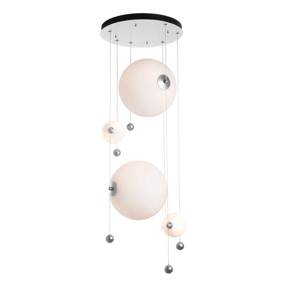 Hubbardton Forge Abacus 4-Light Round LED Pendant Light - Customizable Finishes, Dimmable, Energy Efficient