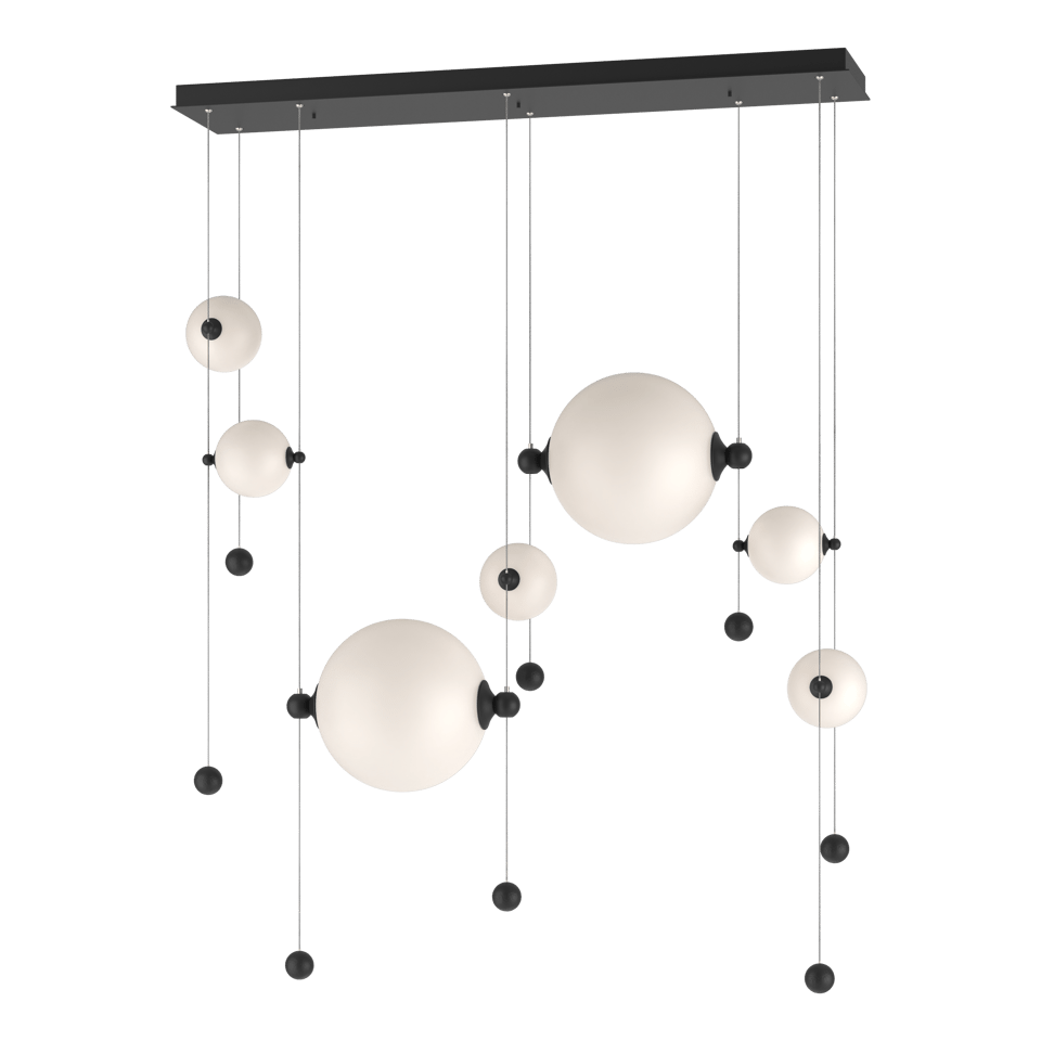 Hubbardton Forge Abacus 7-Light Double Linear LED Pendant, Adjustable Height, Energy Efficient