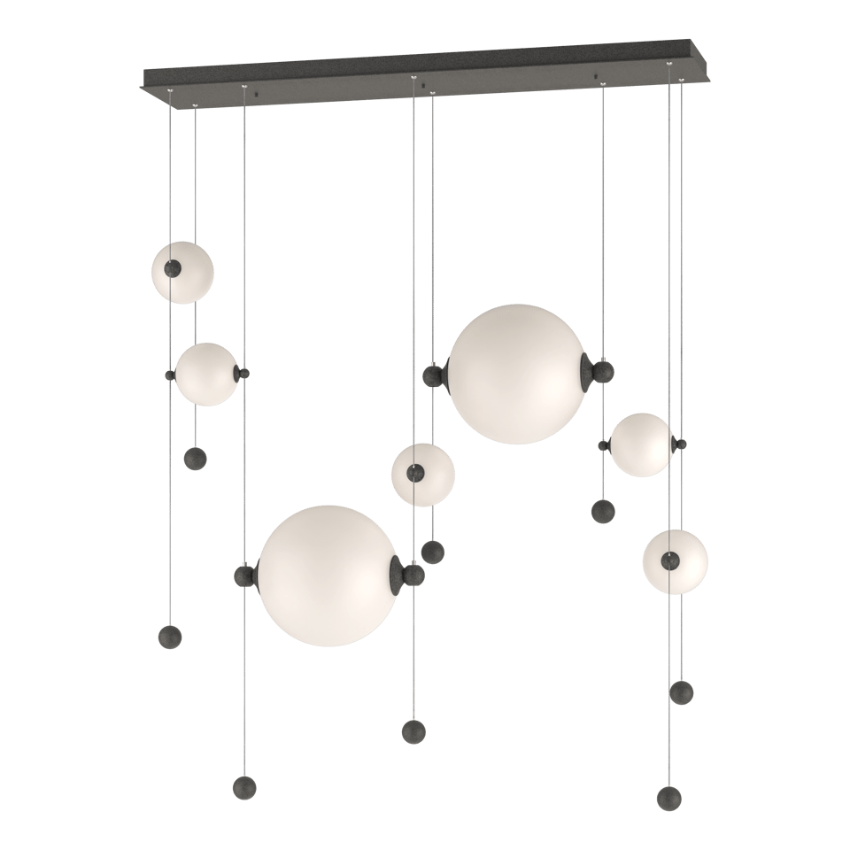 Hubbardton Forge Abacus 7-Light Double Linear LED Pendant, Adjustable Height, Energy Efficient