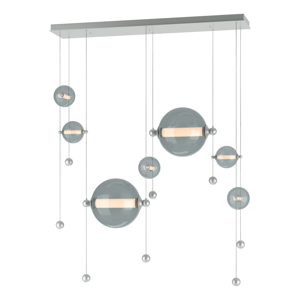 Hubbardton Forge Abacus 7-Light Double Linear LED Pendant, Adjustable Height, Energy Efficient