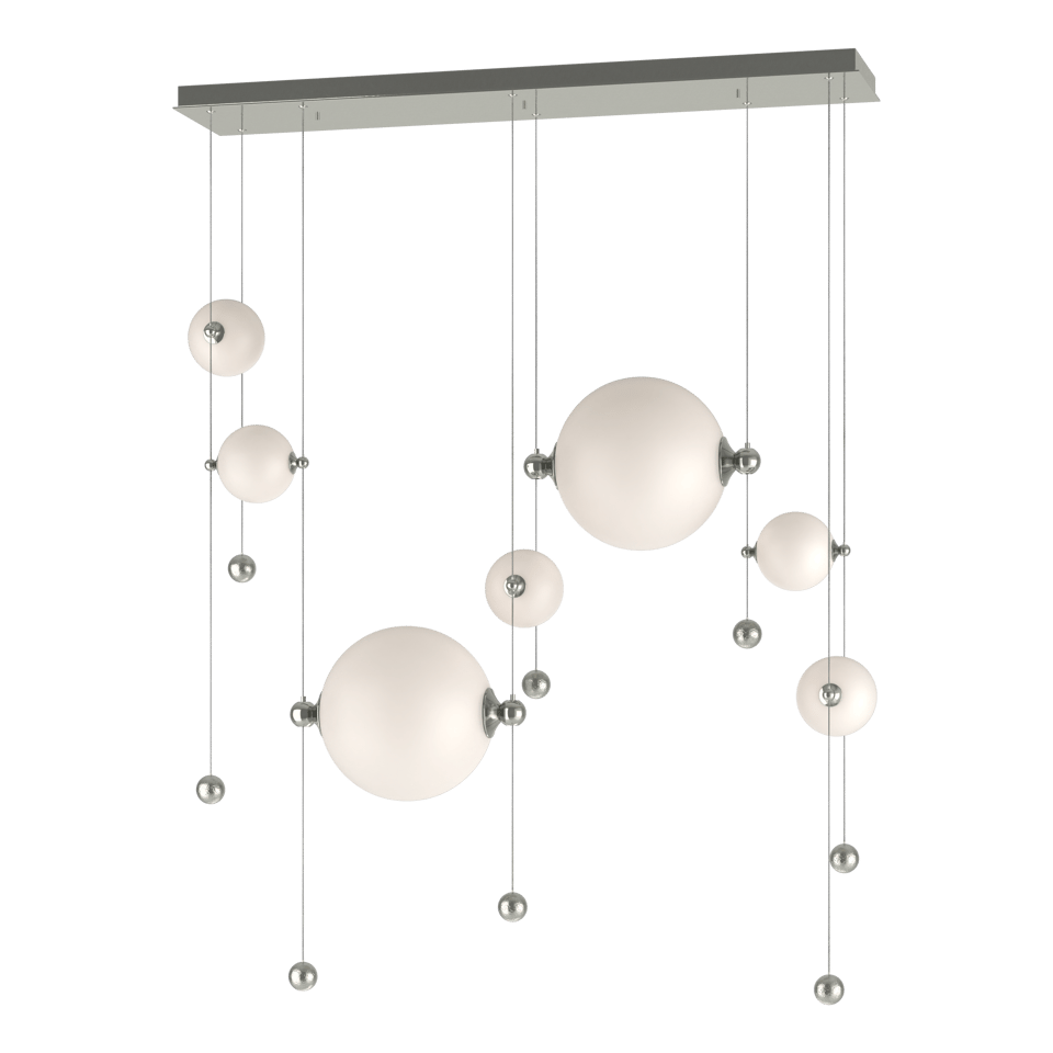 Hubbardton Forge Abacus 7-Light Double Linear LED Pendant, Adjustable Height, Energy Efficient