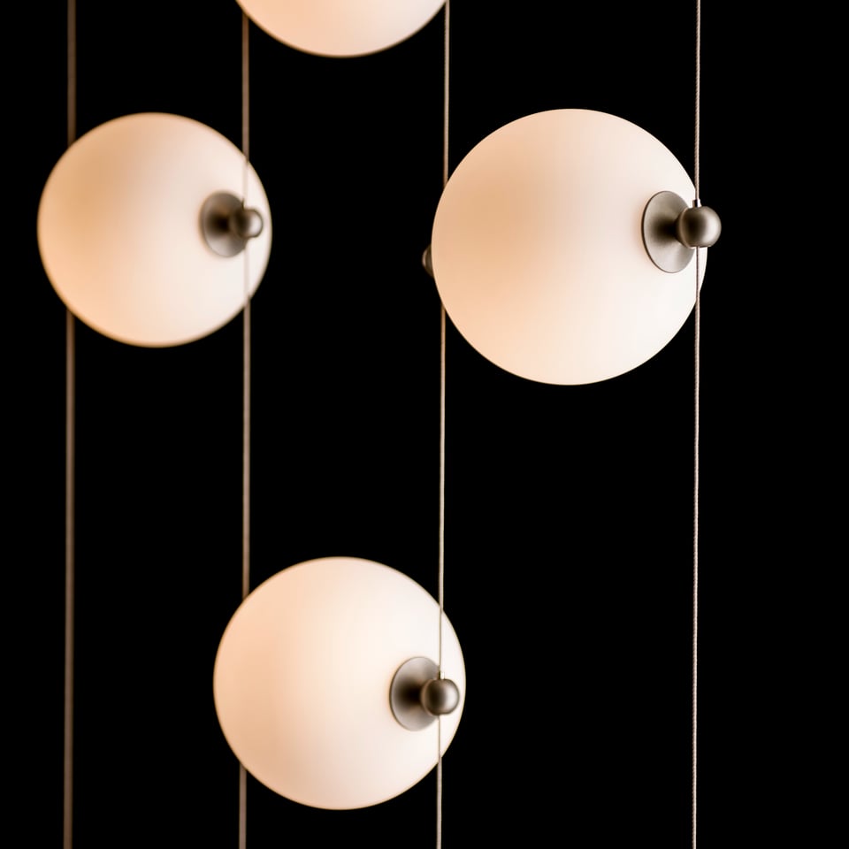 Hubbardton Forge Abacus 6-Light Ceiling-to-Floor LED Pendant, Dimmable, Energy Efficient, UL Damp Rated