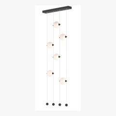 Hubbardton Forge Abacus 6-Light Ceiling-to-Floor LED Pendant, Dimmable, Energy Efficient, UL Damp Rated