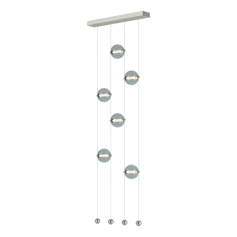 Hubbardton Forge Abacus 6-Light Ceiling-to-Floor LED Pendant, Dimmable, Energy Efficient, UL Damp Rated