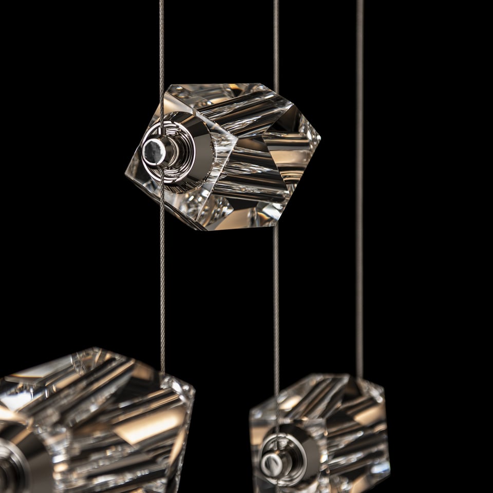 Hubbardton Forge Gatsby 9-Light LED Pendant Fixture with Adjustable Height and Energy Efficiency