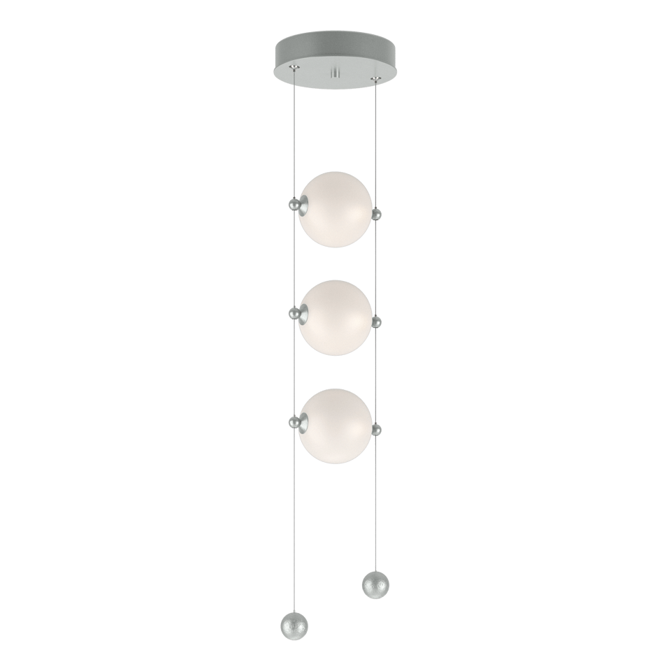 Abacus 3-Light LED Pendant by Hubbardton Forge with Customizable Glass Globes and Dimmable Function