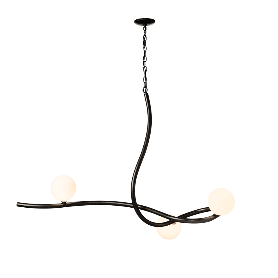 Slide Pendant Light by Hubbardton Forge - Dimmable, Versatile Style, 4 Feet Wide, Modern Design