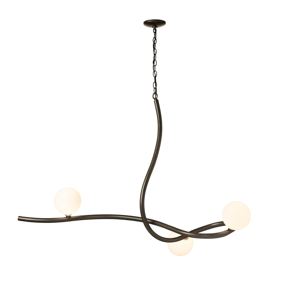 Slide Pendant Light by Hubbardton Forge - Dimmable, Versatile Style, 4 Feet Wide, Modern Design