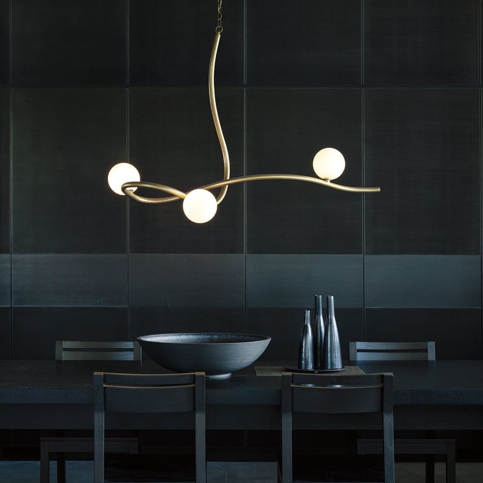 Slide Pendant Light by Hubbardton Forge - Dimmable, Versatile Style, 4 Feet Wide, Modern Design