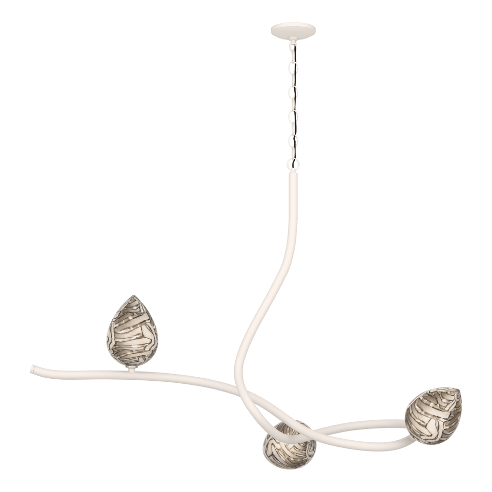 Floret Pendant Light by Hubbardton Forge 139202 - Dimmable, Artisan Crafted, Cirrus Glass Finish