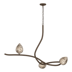 Floret Pendant Light by Hubbardton Forge 139202 - Dimmable, Artisan Crafted, Cirrus Glass Finish