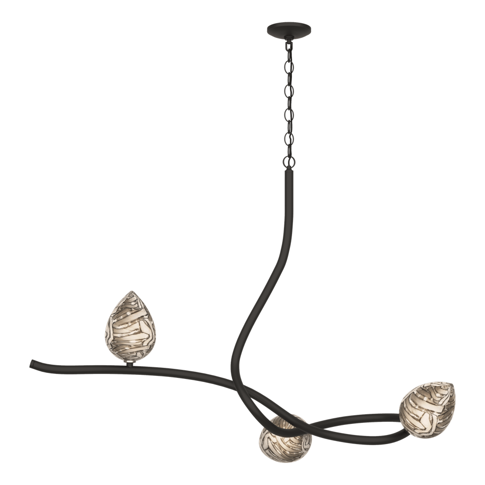 Floret Pendant Light by Hubbardton Forge 139202 - Dimmable, Artisan Crafted, Cirrus Glass Finish