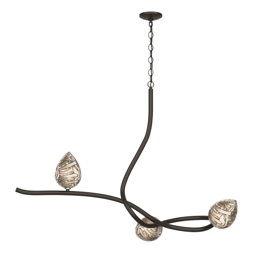 Floret Pendant Light by Hubbardton Forge 139202 - Dimmable, Artisan Crafted, Cirrus Glass Finish