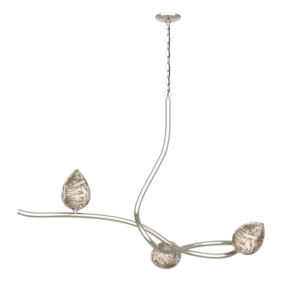 Floret Pendant Light by Hubbardton Forge 139202 - Dimmable, Artisan Crafted, Cirrus Glass Finish