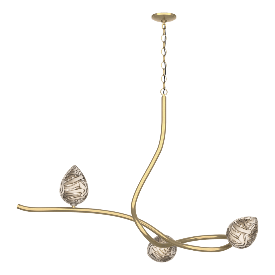 Floret Pendant Light by Hubbardton Forge 139202 - Dimmable, Artisan Crafted, Cirrus Glass Finish